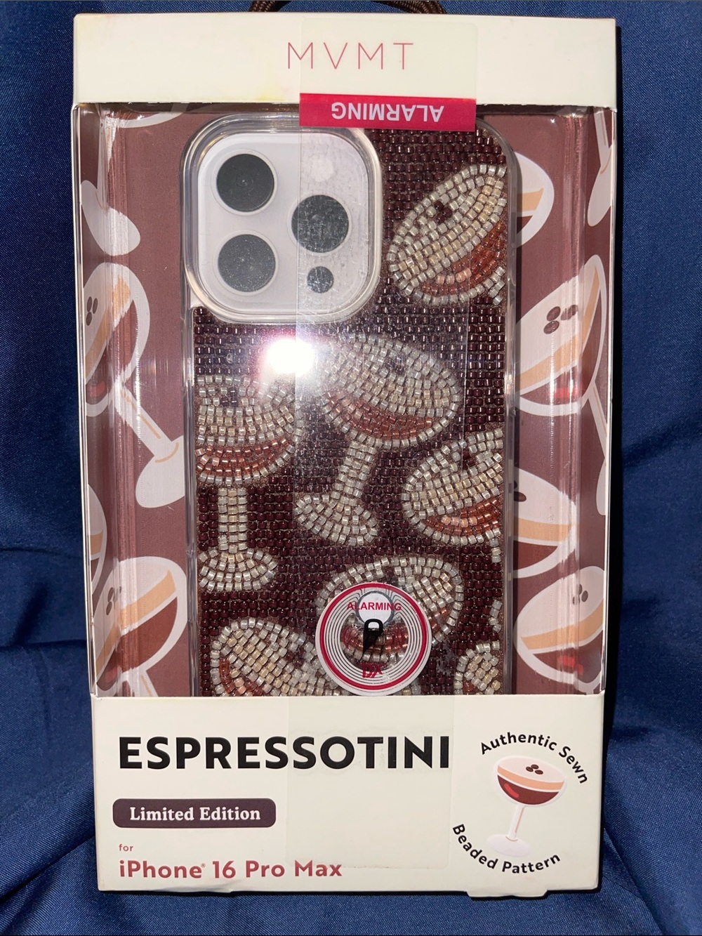 MVMT Espressotini Beaded iPhone Case - Brown & Cream